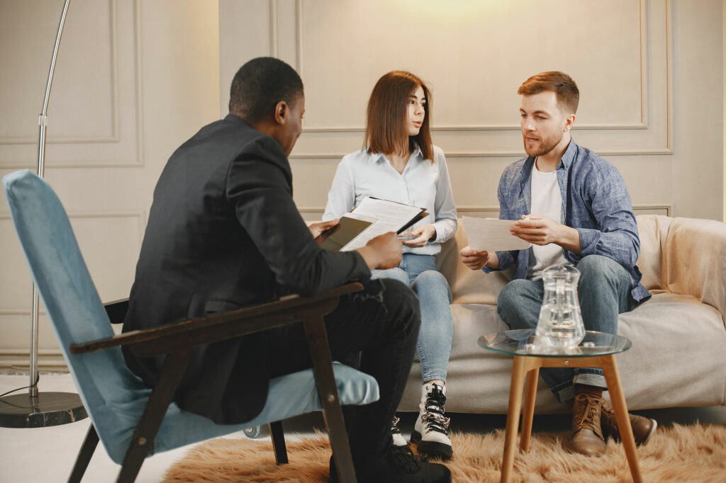 Couple in counselling session